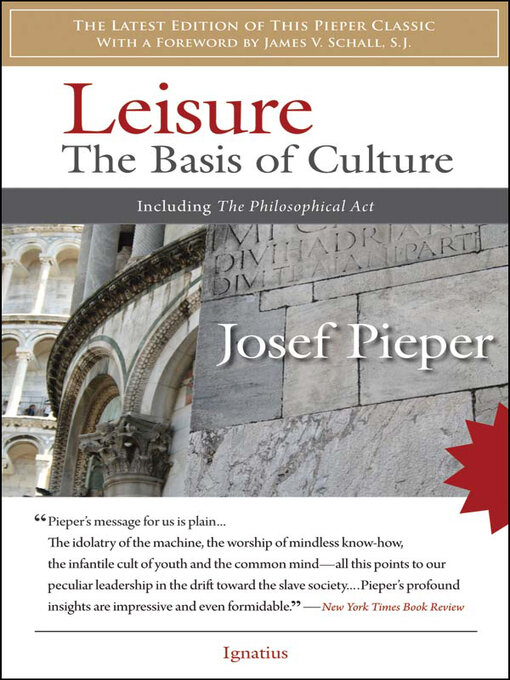 Title details for Leisure by Josef Pieper - Available